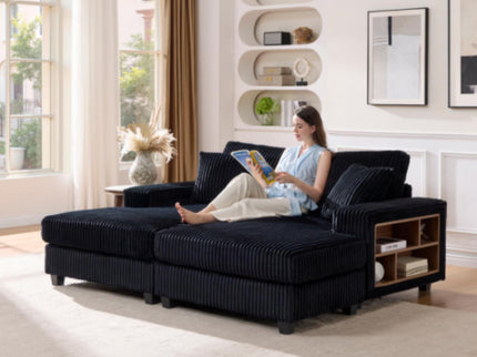 Convertible Sectional Sofa, Sleeper Oversized Living Room Lounge