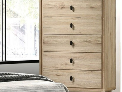 Chest With 5 Drawers - Beige