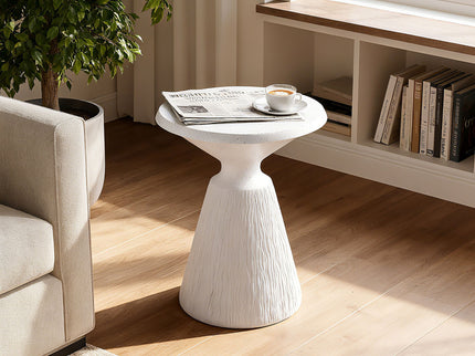Outdoor End Table, Round Garden Stool - Aqua Gray