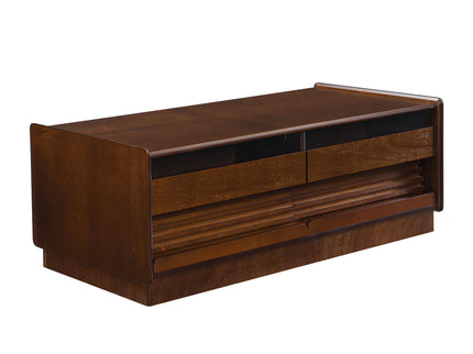 Modern Rectangle Coffee Table With 4 Drawers And 2 Display Shelves