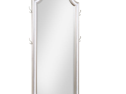 Colwood - Full Floor Mirror With LED Lighting And Storage Hooks - Silver