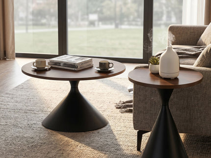 2 Piece Coffee Round Table Set