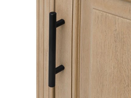 Modern Freestanding Bathroom Vanity With Ceramic Sink, Hot And Cold Faucet, 1 Door Cabinet & Open Shelf