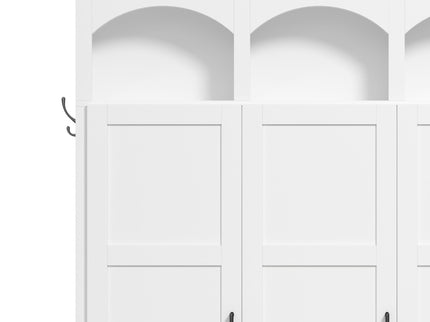 Classic Arched Design Hall Tree With 3 Hidden Storage