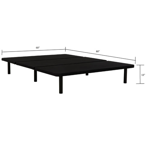 Queen Size Platform Bed Frame, Bedroom Furniture Metal Bed Foundation Base - Black