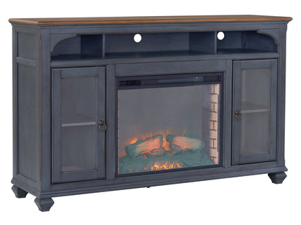 Fireplace TV Stand For TVs Up To 80" - Blue
