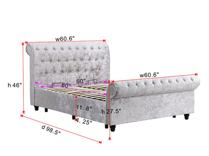 Hartfried - Queen Size Upholstered Storage Bed - Beige