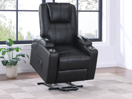 Macklin - Power Lift Massage Recliner With Heat And Dual Cupholders