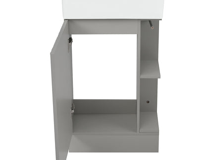 Modern Bathroom Vanity With Sink And 2 Tier Shelf