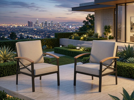 Outdoor Patio Armchair, All Weather (Set of 2)
