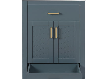 Modern Bathroom Vanity With Integrated Ceramic Sink, 2 Door Cabinet With Tip-Out Drawer