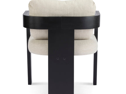 Dining Chairs With Pillow Back (Set of 2) - Beige / Black