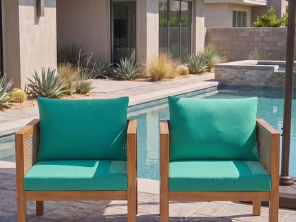 2 Piece Outdoor Armchair Set With Cushion