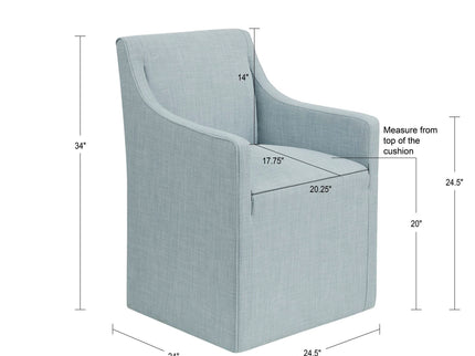 Traditional Skirted Dining Arm Chair