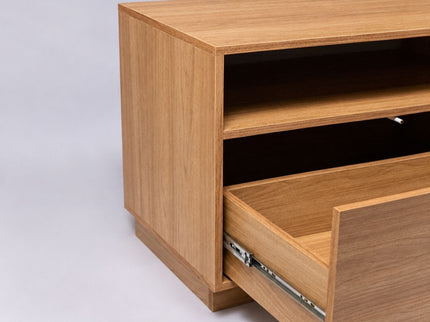 TV Stand For TVs Up To 45" With 1 Door, 1 Drawer, 1 Open Shelf - Oak