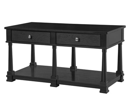 Coffee Table With 2 Storage Drawers & Lower Open Shelf