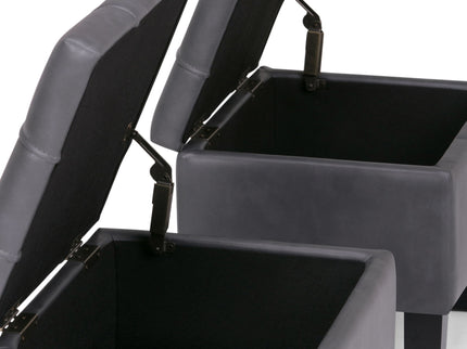 Dover - 3 Piece Storage Ottoman Contemporary Design