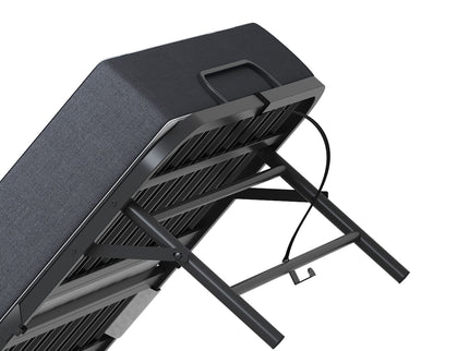 Twin Wide Folding Bed For Tall People, Extra Long & Wide Rollaway With Memory Foam, Heavy-Duty Capacity Guest, Spacious Portable Cot - Black