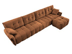 Orange / 2 Pc. 4 Seater Sectional, Ottoman