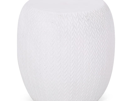 Outdoor Lightweight, Concrete Side Table - Antique White