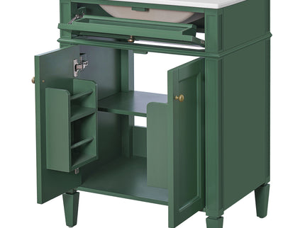 Bathroom Vanity With 2 Doors And Tip Out Drawer, Soft Closing Hinges