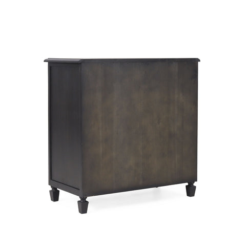 Newell - Cane 3 Drawer Dresser - Dark Gray
