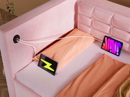 Upholstered Daybed With Hydraulic Storage And USB / Type - C Charging