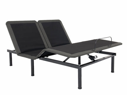 Queen Size Flex Head Adjustable Bed Frame With Voice Activated Controls - Black