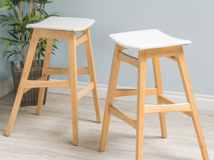 Modern Bar Stool Set With Upholstered Seating