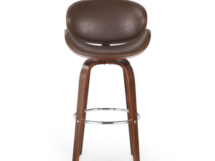 Lumos - Mid Century Modern Upholstered Swivel Barstool