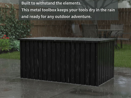 Out Door Metal Storage Box Store Medium - Black