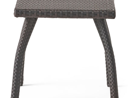 Luminant - Outdoor Side Table With Iron Frame - Brown
