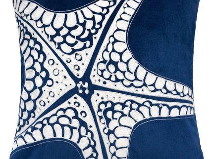 Seastar Starfish Pillow Cover - Indigo