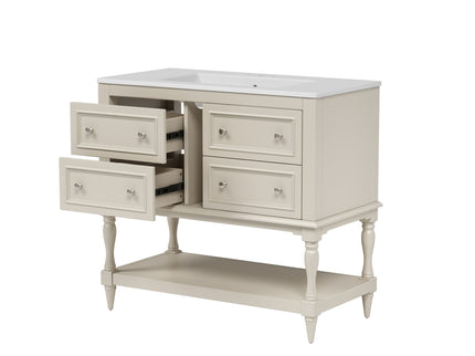 Bathroom Vanity Cabinet With Undermount Sink, 4 Drawer Set