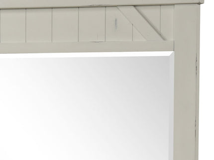 Industrial Farmhouse Mirror - White