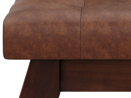 Draper - Upholstered Mid Century Tufted Ottoman Bench
