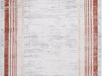 Marfi - 8' X 10' Bordered Area Rug - Brown / Ivory