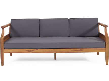 Bianca - Outdoor 3 Seater Sofa Chat Set With Ottoman - Teak