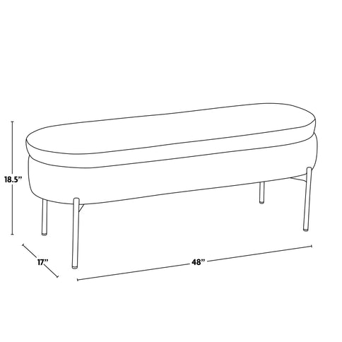 Chloe - Contemporary / Glam Bench