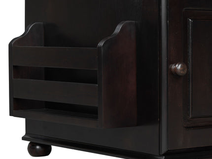 Vintage Flip Top Side Table With USB Ports