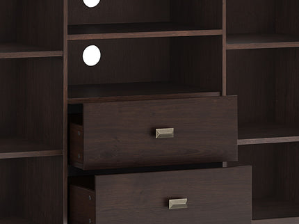 Artisan - Tall TV Media Stand - Dark Chestnut Brown