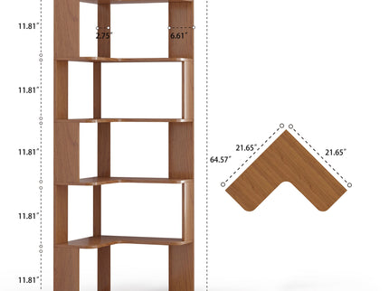 L-Shaped Corner Bookshelf