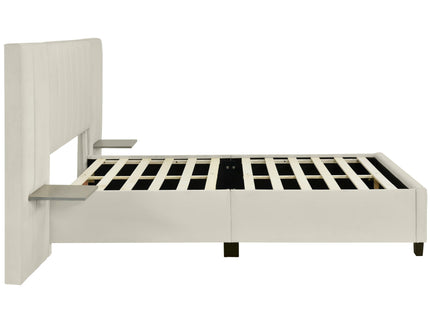 Upholstered Platform Bed With Big Headboard
