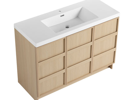Freestanding Bathroom Vanity With Sink & 2 Soft Close Cabinet Doors