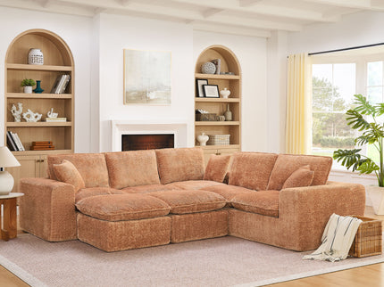 Sectional Sofa With Moveable Ottoman