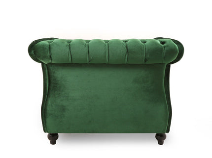 Nexuson - Upholstered Chesterfield Chair With Deep Tufted And Nailhead Trim