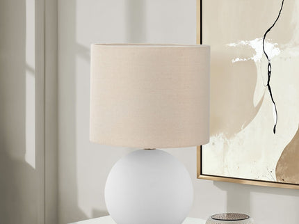 Contemporary Lighting, Table Lamp, Resin, Ceramic - Cream