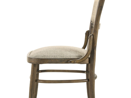 Bistro - Dining Table With Off Fabric Dining Chairs