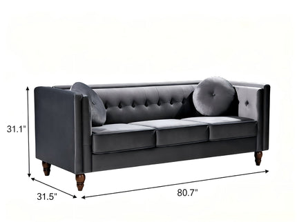 Chesterfield Sofa With Square Arms For Living Room