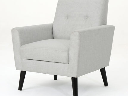 Radiantize - Upholstered Fabric Club Chair With Square-Off Back And Button Tufted